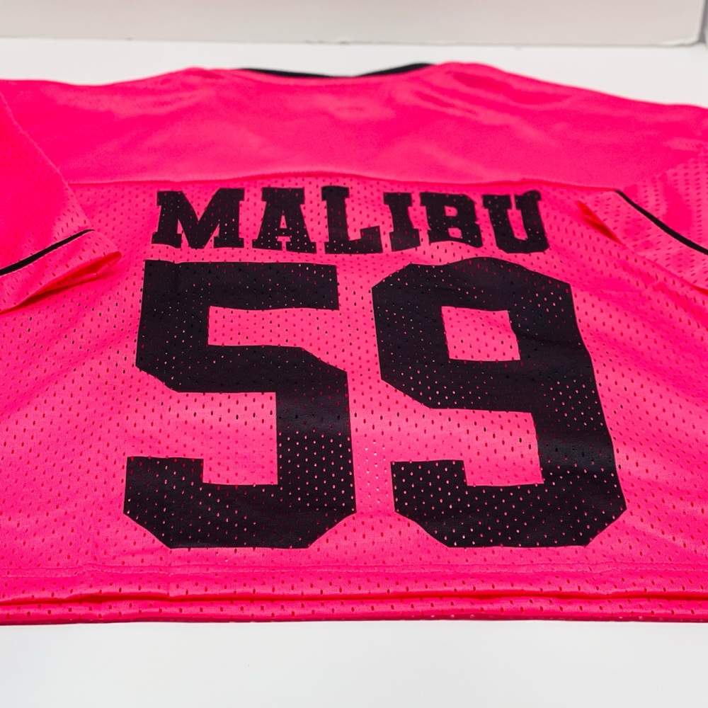 Barbie Hot Pink Cropped Cut Off Jersey - Picture 2 of 2